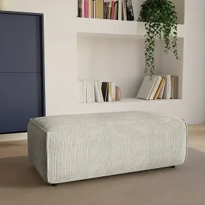 Ausverkauf Hocker - Cord - Beige - AMELIA