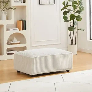 Sitzhocker -Beige - Cordsamt - MECODI Saisonangebot