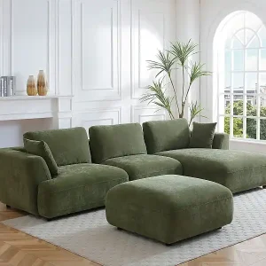 Ausverkauf Hocker - Stoff - Grün - TINDRALO