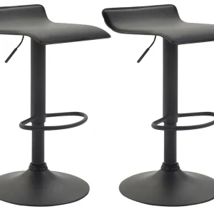 2er Set Barhocker Dyn V2 Kunstleder schwarz, schwarz Angebot