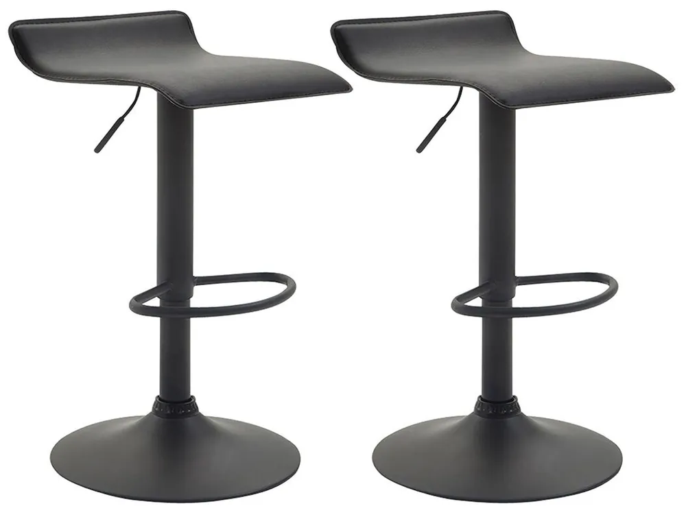 2er Set Barhocker Dyn V2 Kunstleder schwarz, schwarz Angebot