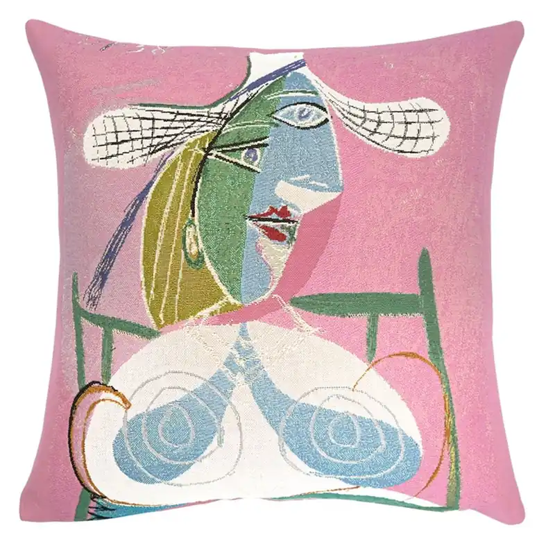 Poulin Design Picasso Pude 45x45 cm - Sitzende Frau mit Strohhut 1938 Bestpreis