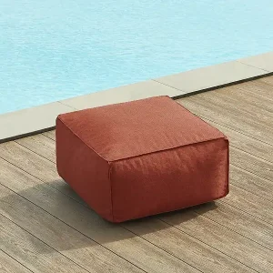 Zertifiziert Gartenhocker - Stoff - Terracotta - NOUMARA von MYLIA