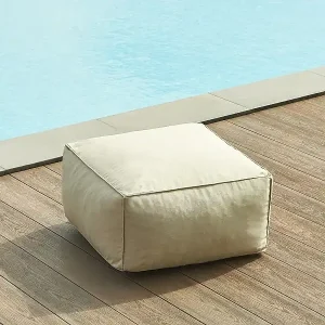 Gartenhocker - Stoff - Beige - NOUMARA von MYLIA Top-Seller