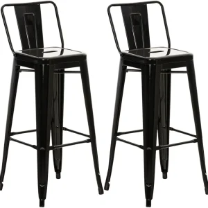 Zertifiziert 2er Set Barhocker Mason, schwarz