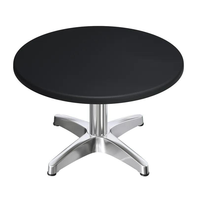 Zertifiziert WBC | Jamaika Loungetisch | Ø:H 70 x 40 cm | Schwarz / Aluminium | Zusatzgewicht
