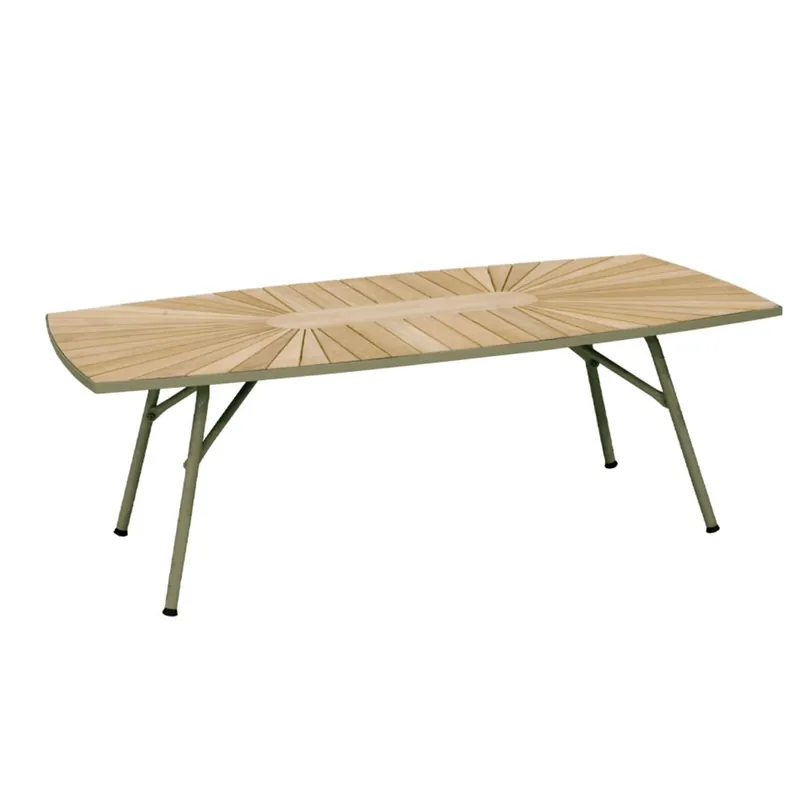 Mandalay Marguerit Loungetisch L: 130 cm - Teak/Olivgrün Neu Im Sortiment