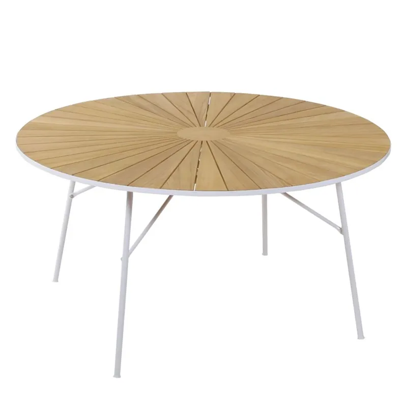 Direkt Vom Hersteller Mandalay Marguerit Gartentisch Ø: 140 cm - Teak/Weiß