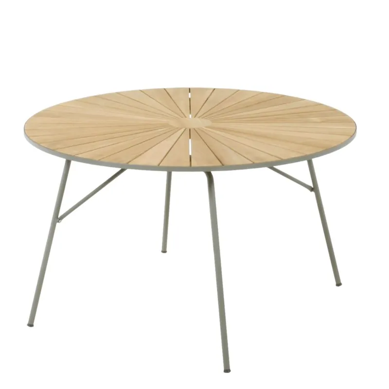 Versand Am Gleichen Tag Mandalay Marguerit Gartentisch Ø: 110 cm - Teak/Olivgrün