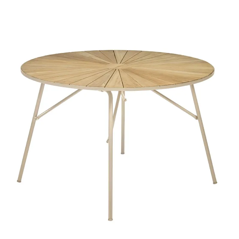 Ausverkauf Mandalay Marguerit Gartentisch Ø: 110 cm - Teak/Taupe