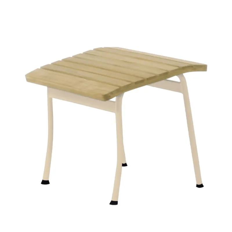 Jetzt Kaufen Mandalay Marguerit Fußhocker H: 40 cm - Teak/Taupe