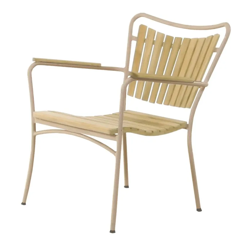 Mandalay Marguerit Lounge-Sessel, Höhe: 80 cm – Teak/Taupe Online Kaufen