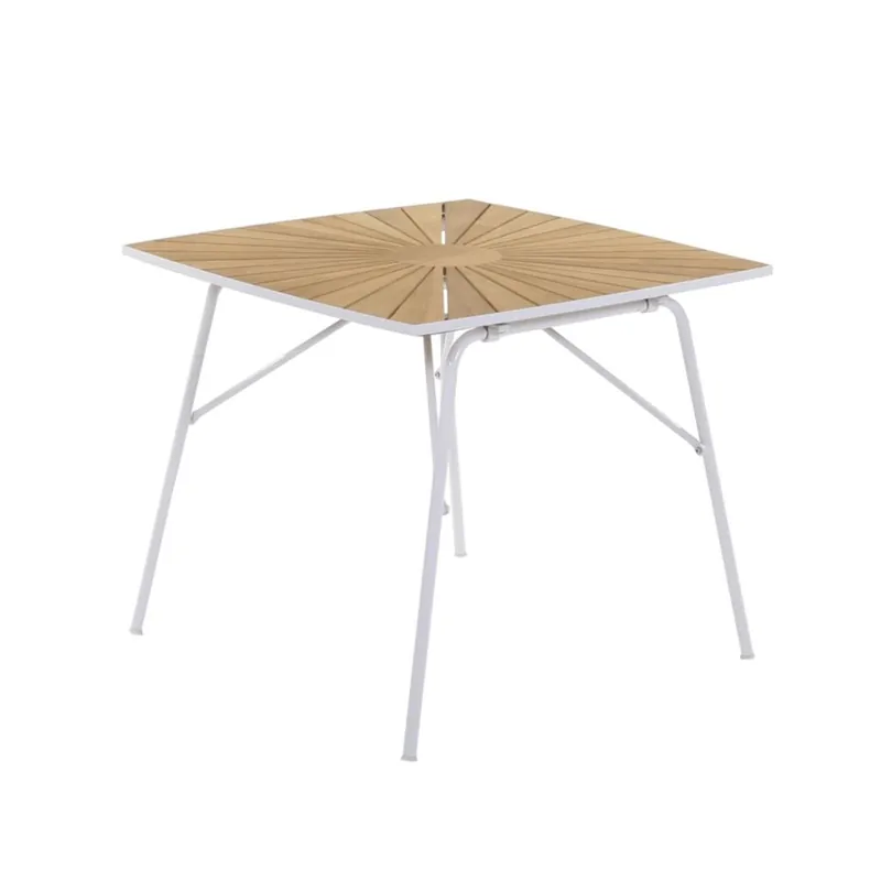 Sichere Zahlung Mandalay Marguerit Gartentisch 83x83 cm - Teak/Weiß