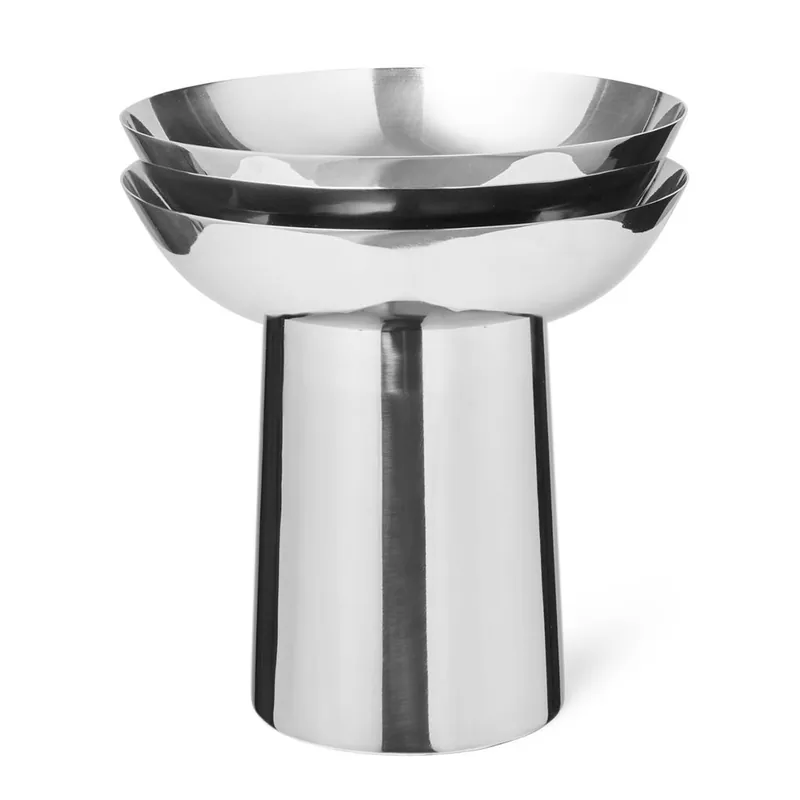 Begrenztes Angebot Louise Roe Brunnenvase Nr. 02 H: 30 cm - Polierter Edelstahl