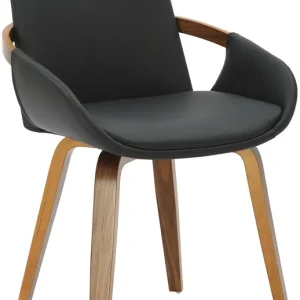 Super-Preis Esszimmerstuhl Bertol Kunstleder, walnuss/schwarz