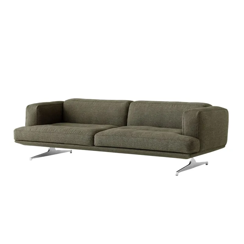 &Tradition Inland AV23 3-Sitzer-Sofa - Clay 014/Chrome Ben Begrenztes Angebot
