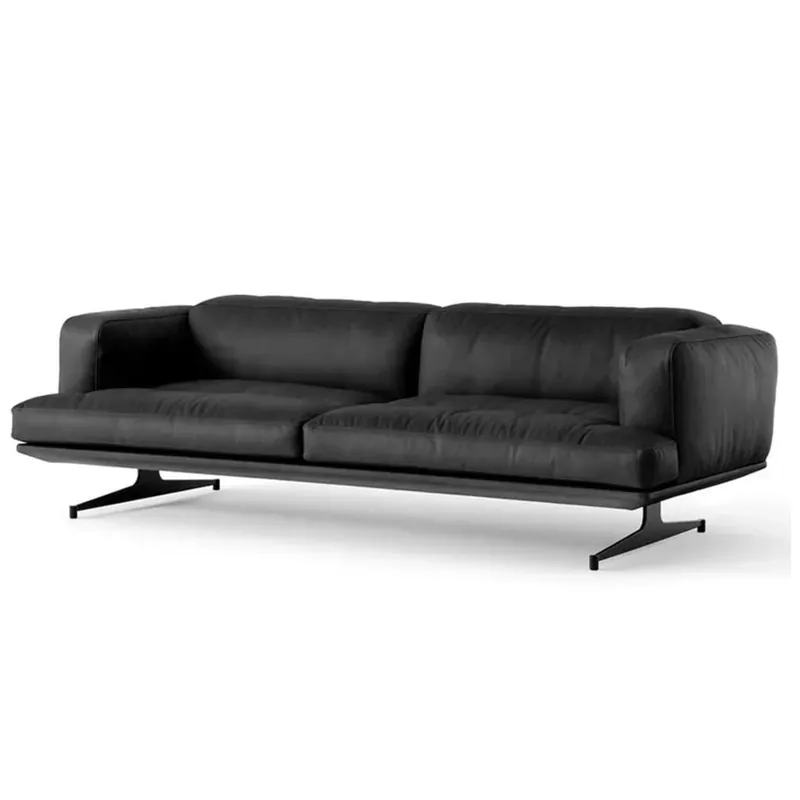 &Tradition Inland AV23 3-Sitzer-Sofa – Edles schwarzes Leder Sonderangebot
