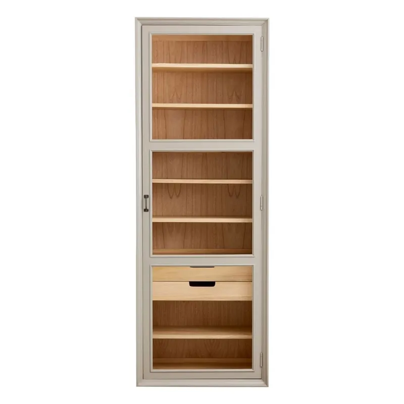 Bestseller Nordal Viva Vitrine mit 1 Tür, Höhe: 210 cm – Holz/Grau