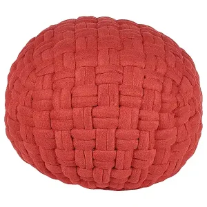 Expressversand Pouf HOPA Samtstoff Rot 45 cm 45 cm 35 cm