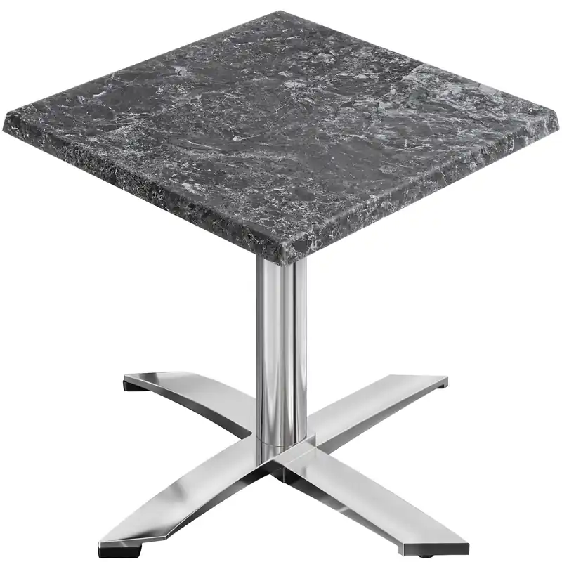 WTG | Bistro Außen Tisch | B: T: H:60 x 60 x 75,5 cm | Felsen / Aluminium | Quadratisch | Klappbar + Zusatzgewicht Versand Am Gleichen Tag