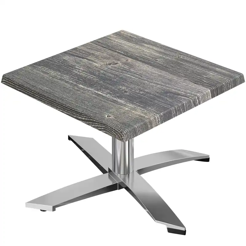 WTG | Jamaika Loungetisch | B: T: H:60 x 60 x 37 cm | Rustikal Kiefer / Aluminium | Klappbar | Zusatzgewicht Billig