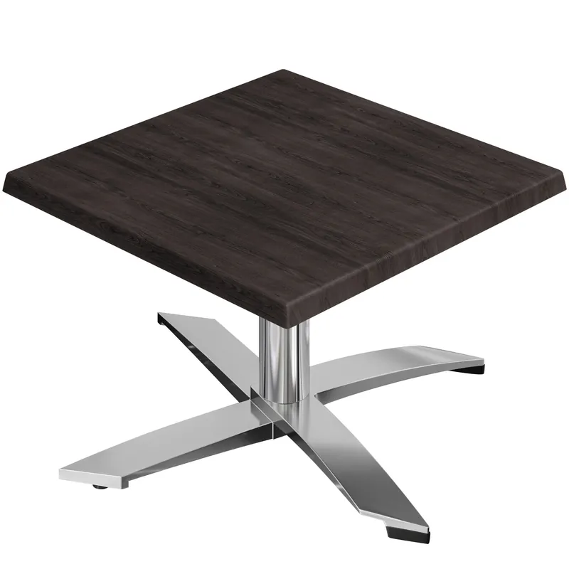WTG | Jamaika Loungetisch | B: T: H:60 x 60 x 37 cm | Wenge / Aluminium | Klappbar | Zusatzgewicht Kostenloser Versand