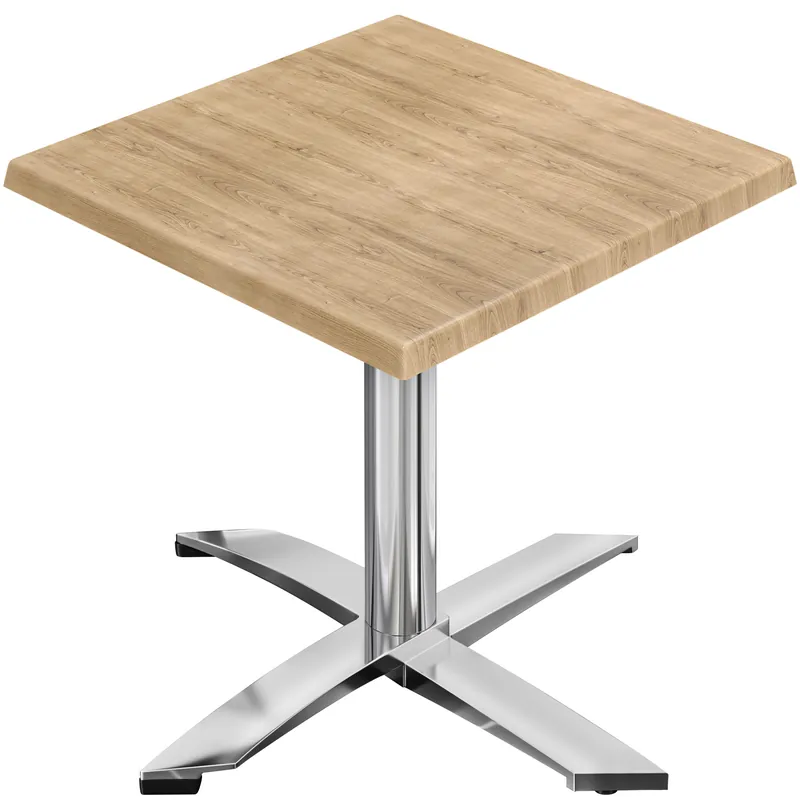 WTG | Bistro Außen Tisch | B: T: H:60 x 60 x 75,5 cm | Eiche / Aluminium | Quadratisch | Zusatzgewicht Saisonangebot