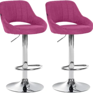 Top-Preis 2er Set Barhocker Milet Stoff C, lila