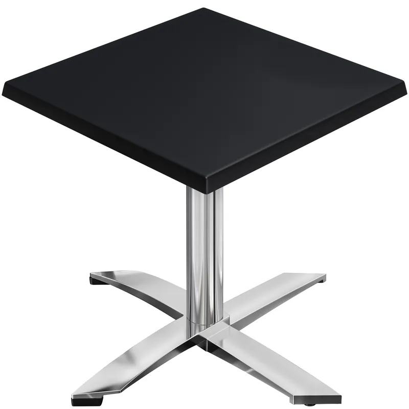 WTG | Bistro Außen Tisch | B: T: H:60 x 60 x 75,5 cm | Schwarz/ Aluminium | Quadratisch Nur Für Kurze Zeit