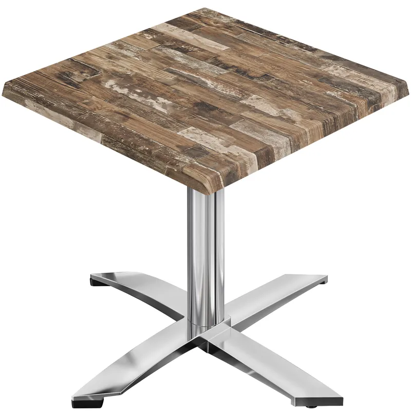 WTG | Bistro Außen Tisch | B: T: H:60 x 60 x 75,5 cm | Vintage Old / Aluminium | Quadratisch Markenprodukt