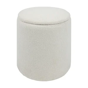 Bouclé-Aufbewahrungspouf 35 x 35 x 37 cm Angebot