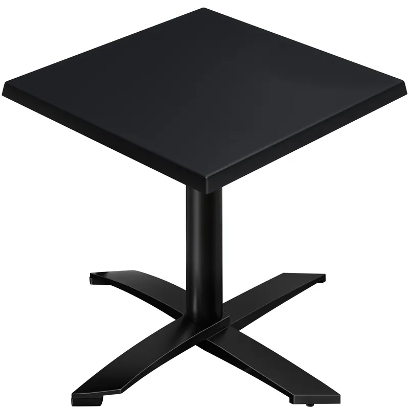 WTG | Bistro Außen Tisch | B: T: H:60 x 60 x 75,5 cm | Schwarz/ Schwarz | Quadratisch | Zusatzgewicht Super-Preis