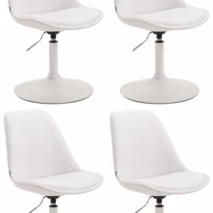Top-Angebot 4er Set Esszimmerstühle Maverick W Kunstleder, weiß