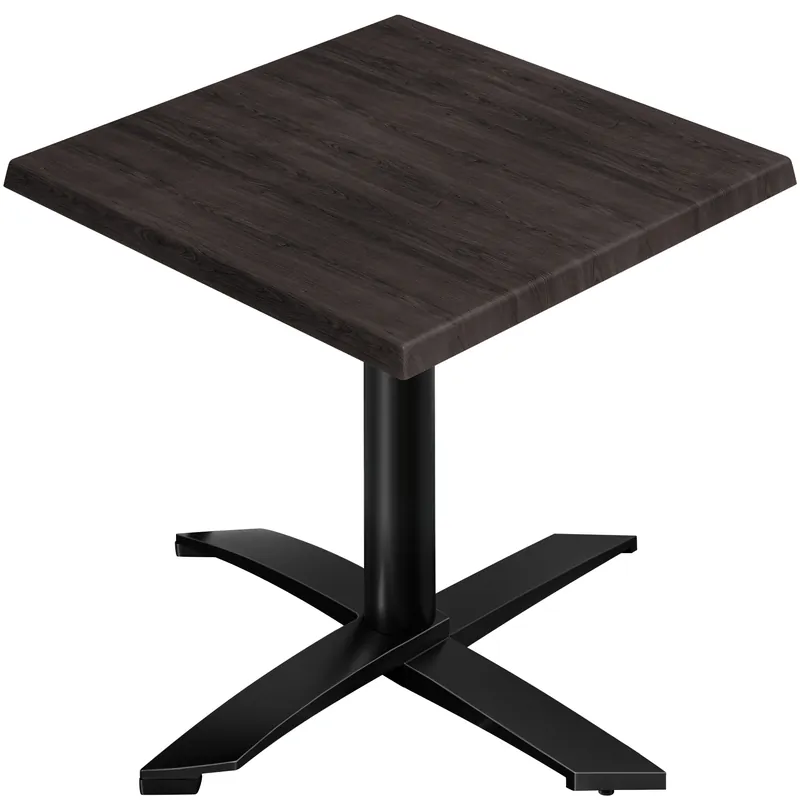 WTG | Bistro Außen Tisch | B: T: H:60 x 60 x 75,5 cm | Wenge / Schwarz | Quadratisch | Zusatzgewicht Nur Heute