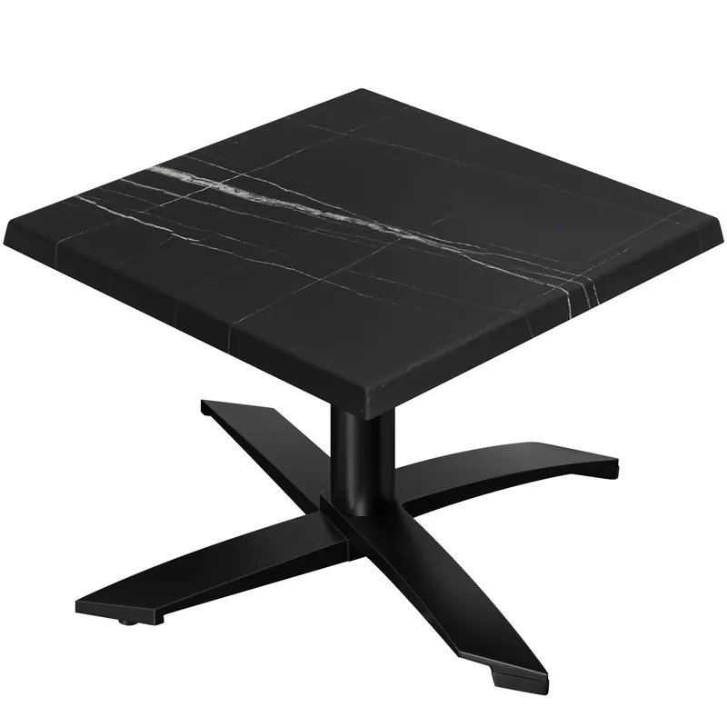 WTG | Jamaika Loungetisch | B: T: H:60 x 60 x 37 cm | Schwarz Marmor / Schwarz | Zusatzgewicht Online Kaufen