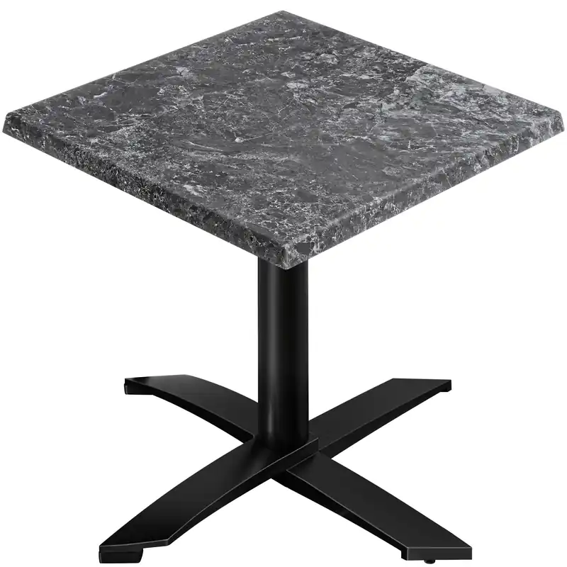 WTG | Bistro Außen Tisch | B: T: H:60 x 60 x 75,5 cm | Felsen / Schwarz | Quadratisch Nur Heute