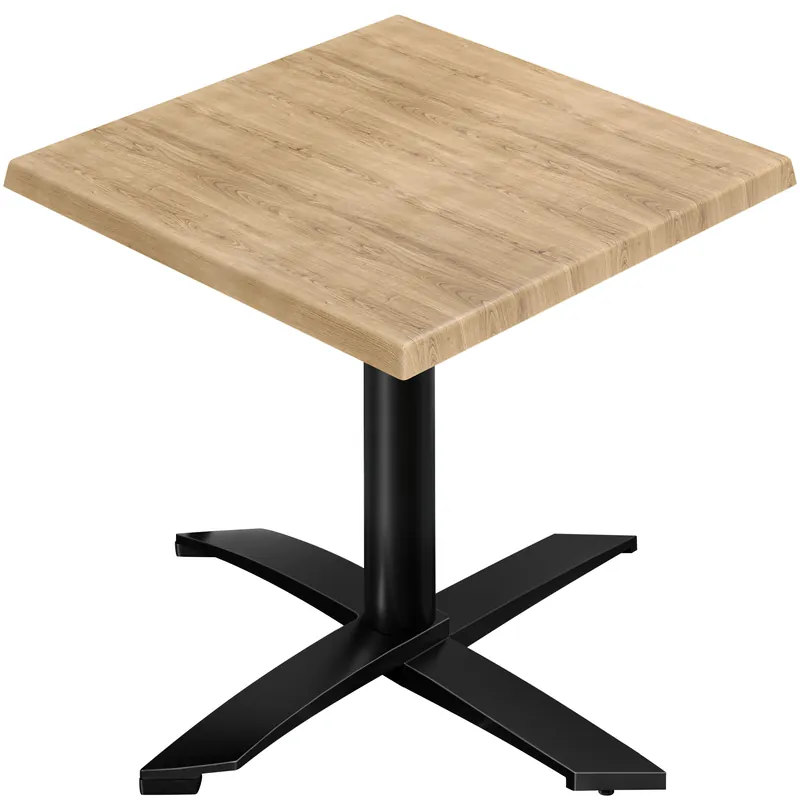 WTG | Bistro Außen Tisch | B: T: H:60 x 60 x 75,5 cm | Eiche / Schwarz | Quadratisch Echt