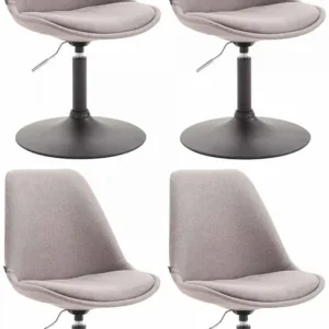 Zertifiziert 4er Set Stühle Maverick B Stoff, grau