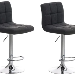 Wochenendangebot 2er Set Barhocker Peru STOFF C, dunkelgrau