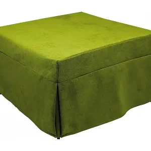 Preis Gesenkt Pouf Arno, Mehrzwecksessel, Sitzsack, Hockerhocker, Made in Italy, 78x78 h45 cm, Grün