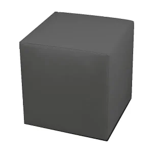 Echt Pouf Accumoli, Mehrzwecksessel, Sitzsack, Hockerhocker, Made in Italy, 40x40 h42 cm, Dunkelgrau