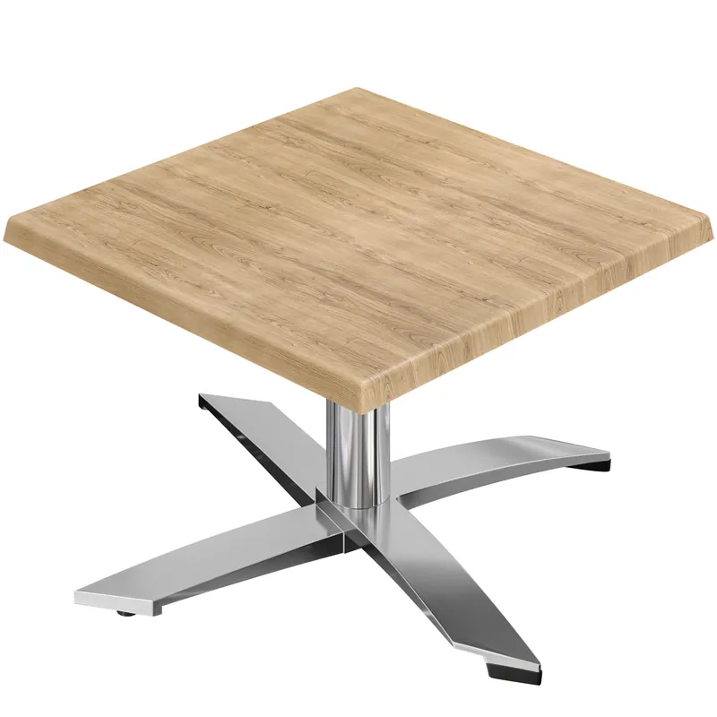 WTG | Jamaika Loungetisch | B:T:H 70 x 70 x 37 cm | Eiche / Aluminium | Zusatzgewicht Neu