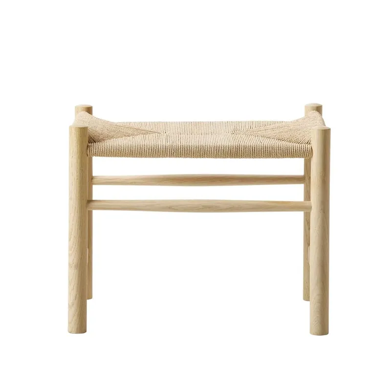 Fredericia Furniture 16000 J16 Wegner Hocker, Höhe: 42,5 cm – Naturgeflecht/hell geölte Eiche Nur Für Kurze Zeit