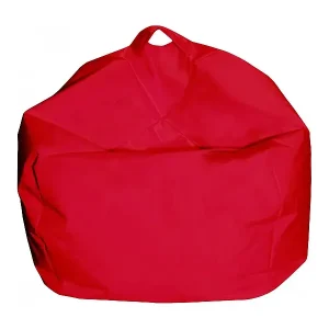 Nur Für Kurze Zeit Pouf Ascia, Mehrzwecksessel, Sitzsack, Hockerhocker, Made in Italy, 65x65 h50 cm, Rot