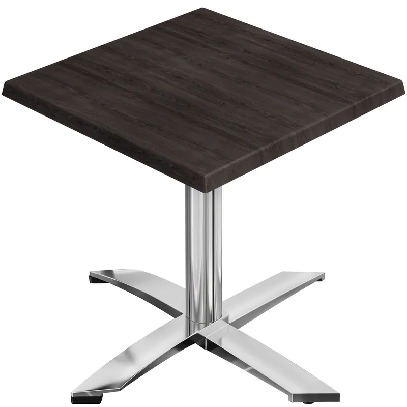 Zertifiziert WTG | Bistro Außen Tisch | B:T:H 70 x 70 x 75,5 cm | Wenge / Aluminium | Quadratisch