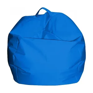Sale Pouf Ascia, Mehrzwecksessel, Sitzsack, Hockerhocker, Made in Italy, 65x65 h50 cm, Blau