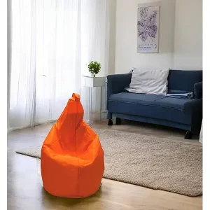 Gratis Versand Pouf Angillina, Mehrzwecksessel, Sitzsack, Hockerhocker, Made in Italy, 80x80 h120 cm, Orange