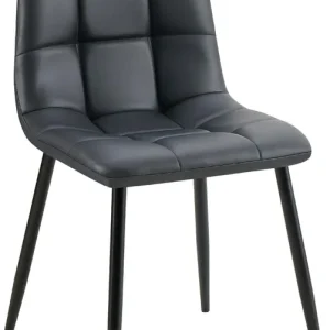 Versand Am Gleichen Tag Esszimmerstuhl Antibes Kunstleder, schwarz