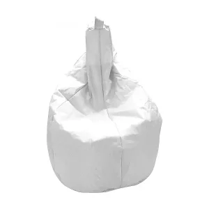 Letzte Chance Pouf Angillina, Mehrzwecksessel, Sitzsack, Hockerhocker, Made in Italy, 80x80 h120 cm, WeiÃŸ