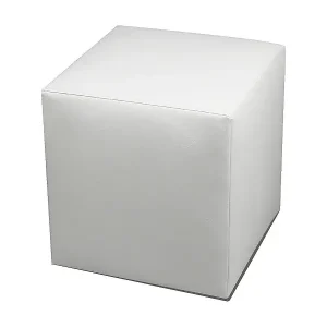 Saisonangebot Pouf Accumoli, Mehrzwecksessel, Sitzsack, Hockerhocker, Made in Italy, 40x40 h42 cm, WeiÃŸ